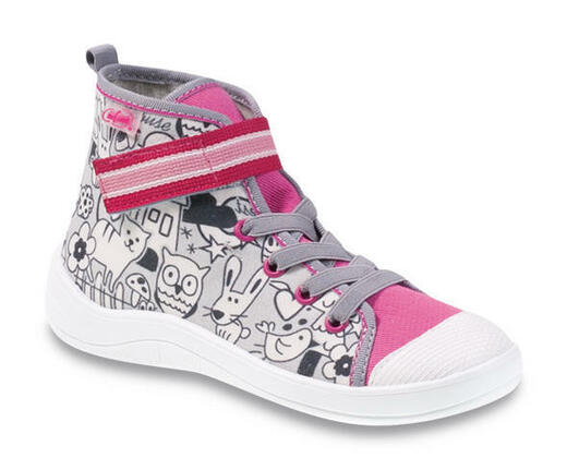 Befado dívčí tenisky 268x064 motiv zvířata šněrovací+zip